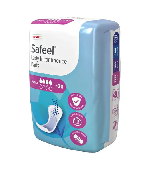Dr. Max Safeel Lady Incontinence Pads Extra inkontinenční vložky 20 ks
