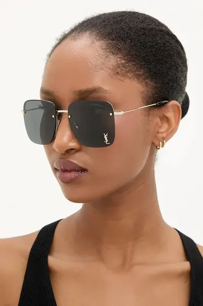 Sluneční brýle Saint Laurent dámské, zlatá barva, SL 312 M