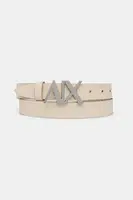 Kožený pásek Armani Exchange dámský, hnědá barva