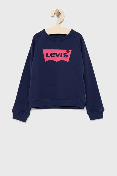 Dětská mikina Levi's tmavomodrá barva, s potiskem
