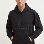 Mikina adidas All SZN pánská, černá barva, s kapucí, IX1266