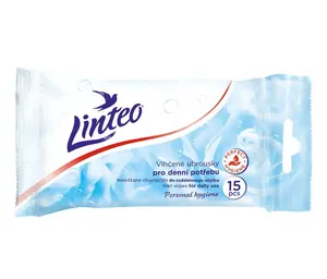 Linteo Vlhčené ubrousky pro denní potřebu 15 ks