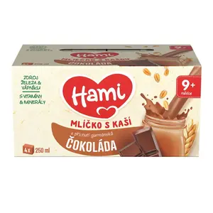 Hami Mlíčko s kaší s příchutí čokolády 4x250 ml