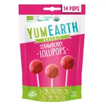 YumEarth BIO Ovocná lízátka s příchutí jahody 14 ks 87 g