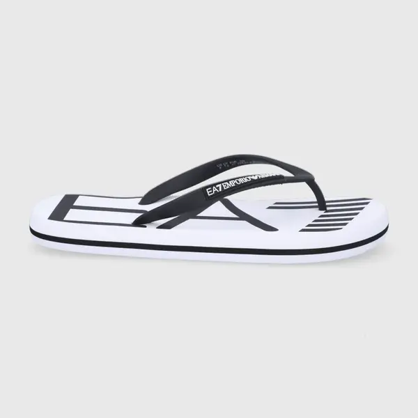 Žabky EA7 Emporio Armani pánské, bílá barva