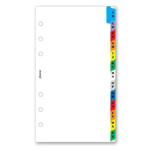 Krajové výřezy, A-Z - náplň osobních diářů Filofax