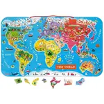 Janod Magnetická mapa světa skládačka s tabulí na zavěšení