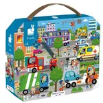 Janod Puzzle v kufříku Město 36 ks