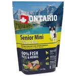 Krmivo Ontario senior Mini Fish & Rice 0,75kg