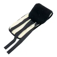 Babička Ovečková Ledvinový oboustranný pás na zavazování z kašmíru a ovčí vlny merino černá