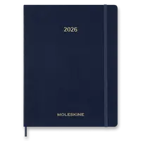 Diář Moleskine Essential 2026 - měkké desky, XXL, týdenní, vertikální, modrý