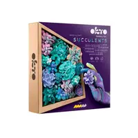 OKTO Tenderness Výtvarná modelovací sada sukulenty v dřevěném rámu 21x21 cm