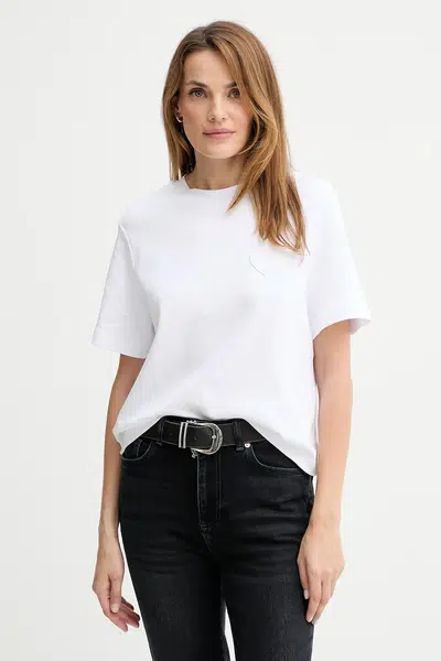 Bavlněné tričko AllSaints dámské, bílá barva, W205JC