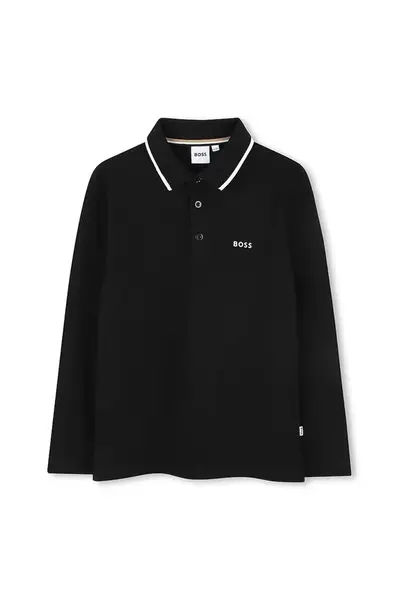 Detská bavlnená polokošeľa BOSS