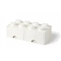 LEGO® úložný box 8 - se zásuvkami bílá 250 x 500 x 180 mm