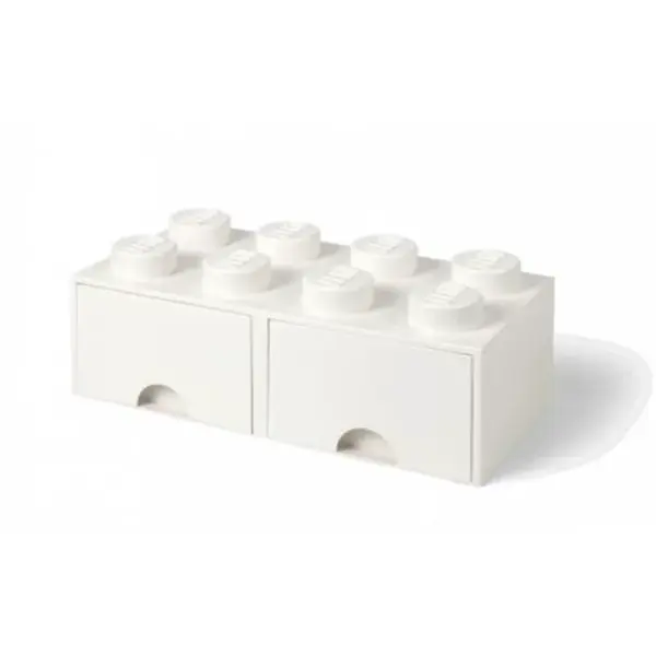 LEGO® úložný box 8 - se zásuvkami bílá 250 x 500 x 180 mm