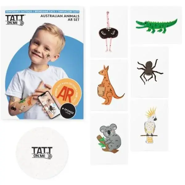 TATTonMe Živé tetovačky pro děti Australská zvířata