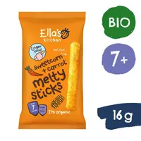 Ella's Kitchen BIO Křupavé tyčinky s kukuřičkou a mrkví (16 g)