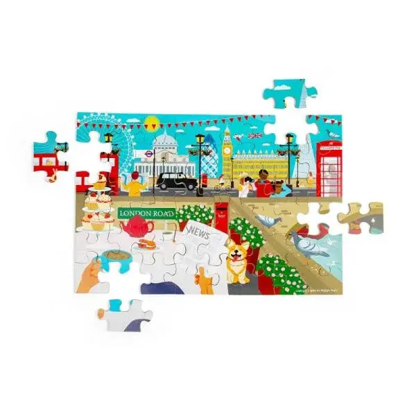 Bigjigs Toys Dřevěné podlahové puzzle Londýn