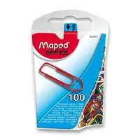 Sponky Maped barevné - 25 mm, 100 ks, plastová krabička