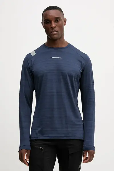 Sportovní tričko s dlouhým rukávem LA Sportiva Tour tmavomodrá barva, s potiskem, ZASL017