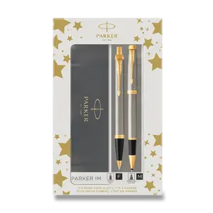 Parker IM Brushed Metal GT - sada roller a kuličkové pero