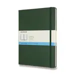 Zápisník Moleskine - tvrdé desky, XL, tečkovaný - tm. zelený