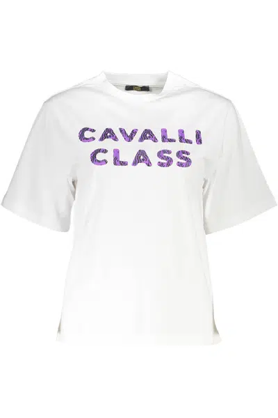 CAVALLI CLASS SHORT SLEEVE T-SHIRT WOMEN WHITE