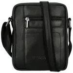 Pánská kožená crossbody taška černá - Bellugio Bekim