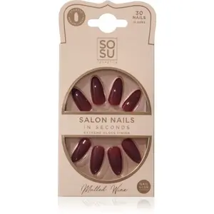 SOSU Cosmetics Salon Nails umělé nehty odstín Mulled Wine 30 ks