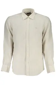 Pánská béžová košile s dlouhým rukávem