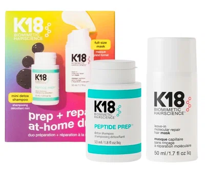 Regenerační sada pro obnovu poškozených vlasů K18 Prep+Repair At-Home Duo + dárek zdarma