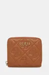 Peněženka Guess ADELASIA dámská, hnědá barva, SWQL96 58137