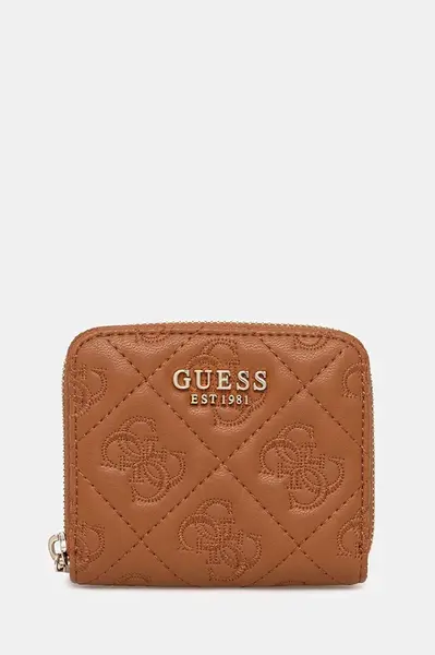 Peněženka Guess ADELASIA dámská, hnědá barva, SWQL96 58137