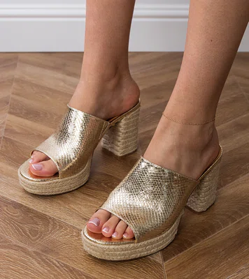 D/CEO Golden wedge espadrilles Grande