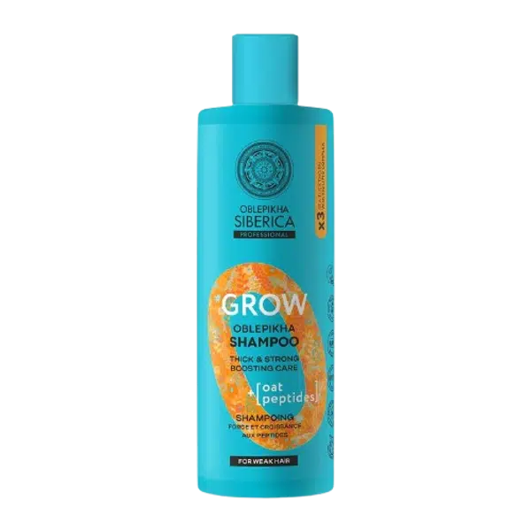 NATURA SIBERICA Oblepikha O Grow Peptidový posilující šampon pro růst vlasů 400 ml