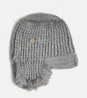 Gemre Gray hat with earflaps Zora