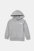 Dětská mikina The North Face TEEN SIMPLE DOME HOODIE šedá barva, s kapucí, melanžová, NF0A8AXVDYX1