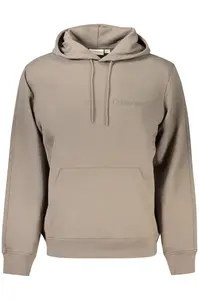 Pánská hnědá mikina Calvin Klein s kapucí