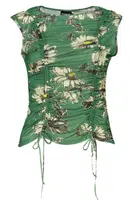 DESIGUAL GREEN WOMEN'S TANK TOP