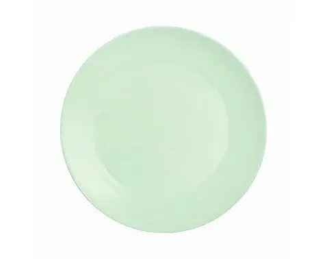 Mělký talíř Apy 25 cm, zelené opálové sklo