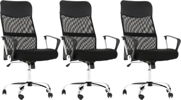 MERCURY 3PACK Kancelářská židle PREZIDENT černý (3 ks)