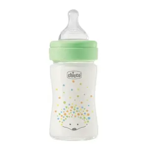 CHICCO Láhev kojenecká skleněná Perfect Easy 150 ml slow silikon neutral 0m+