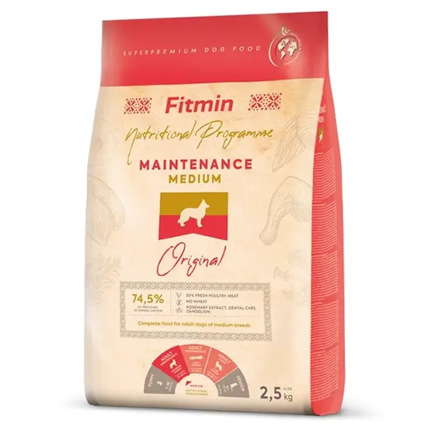 Expirácia 12. 5. 2026: Fitmin Dog Medium Maintenance 2,5 kg