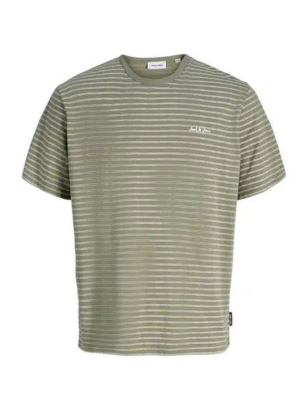 Jack & Jones Junior Tričko 'JJDEVIN DAYTONA'  olivová / biela