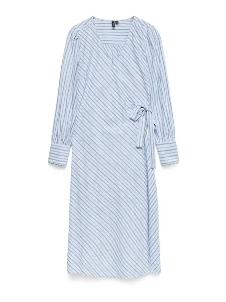 VERO MODA Šaty 'VMFANNI'  modrá / svetlomodrá / biela