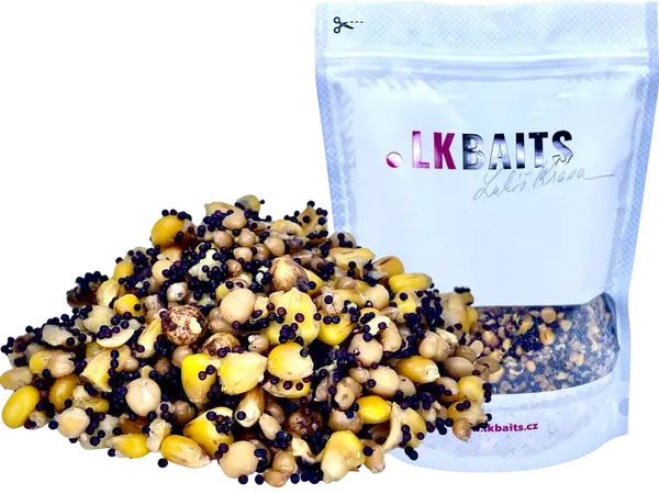 LK Baits Partikl Mix vařený - kukuřice, řepka, pšenice, hrách 5kg