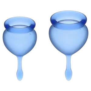 SATISFYER Feel good blue menstruační kalíšek modrý