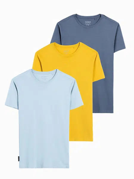 Ombre BASIC 3-pack cotton t-shirt set