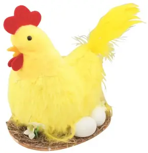 Plyšová sliepočka žltá 19 cm